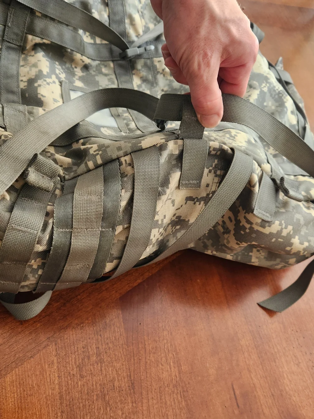 Military-Style Tactical Backpack - Digital Camo Green